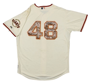 2014 Pablo Sandoval Memorial Day Game Used and Signed San Francisco Giants Home Jersey (MLB Authenticated)